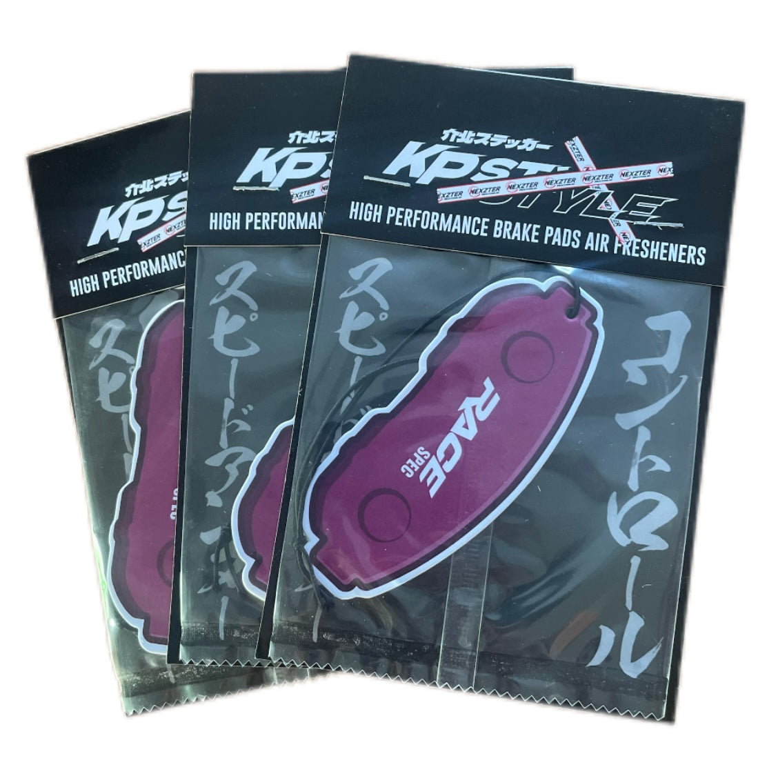 KP Style x Nexzter Australia – Race Spec Brake Pad Cartoon Car Hanger Air Freshener (3pcs)