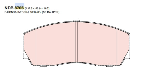 Nexzter Racing BL Compound Brake Pad Set NXR8706 BL | AP Racing CP3215D50 CP9440 CP5200 CP9200 CP5040
