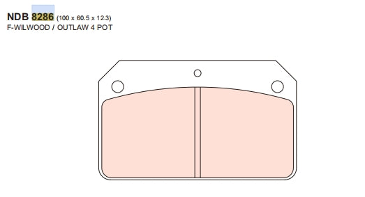 Nexzter Racing BH Compound Brake Pad Set NXR8286 BH | Wilwood Dynalite C/Pin Caliper
