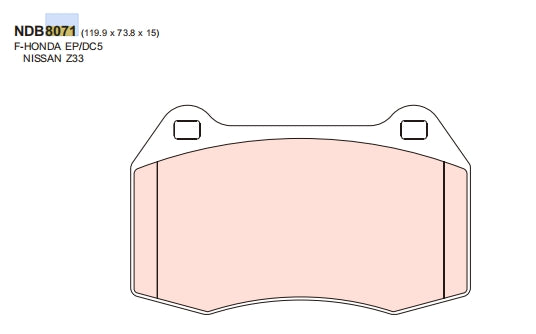 Nexzter Race Spec Front Brake Pads NX8071 | Nissan GT-R R32 R33 R34, 350Z Brembo Caliper