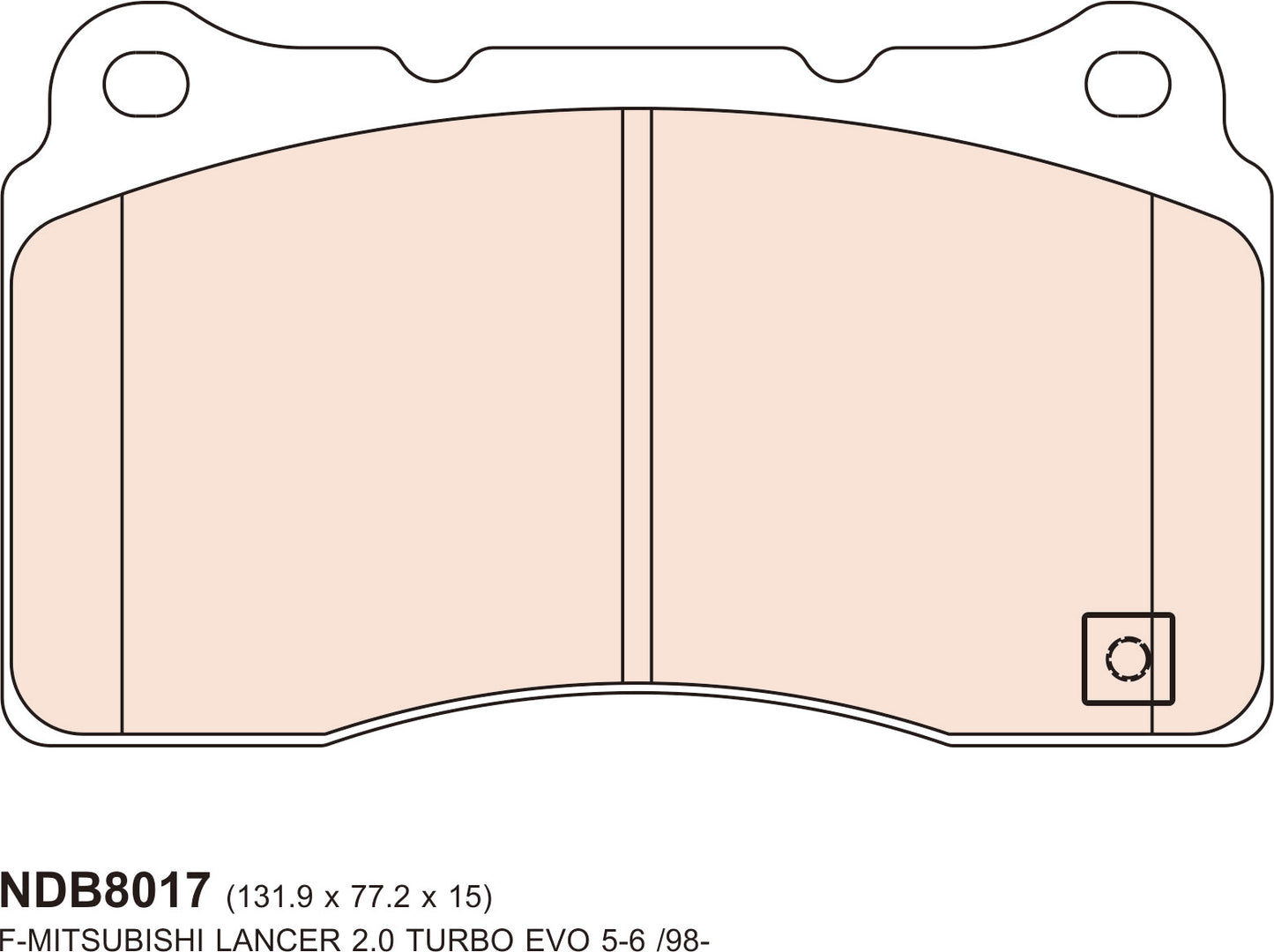 Nexzter Racing BH Compound Front Brake Pad Set NXR8017 | Civic Type R FK8 FL5, WRX STI, Evo Brembo, Tesla Model S/X