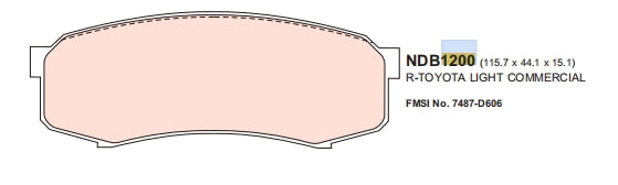 Nexzter Pro Spec Rear Brake Pads NX1200 | Toyota LandCruiser 200 Series