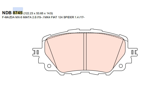 Nexzter Race Spec Front Brake Pads NX8745 | Mazda MX-5 ND (Non - Brembo Calipers)
