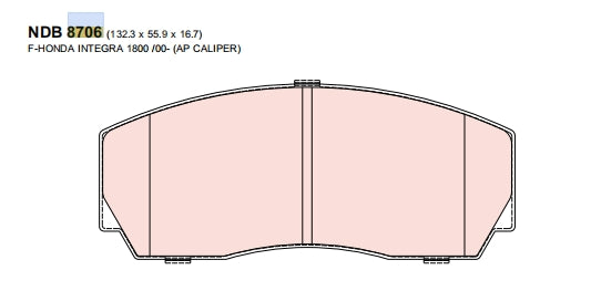 Nexzter Racing BH Compound Brake Pad Set NXR8706 BH | AP Racing CP9440, CP5200, CP9200, CP5040 Calipers